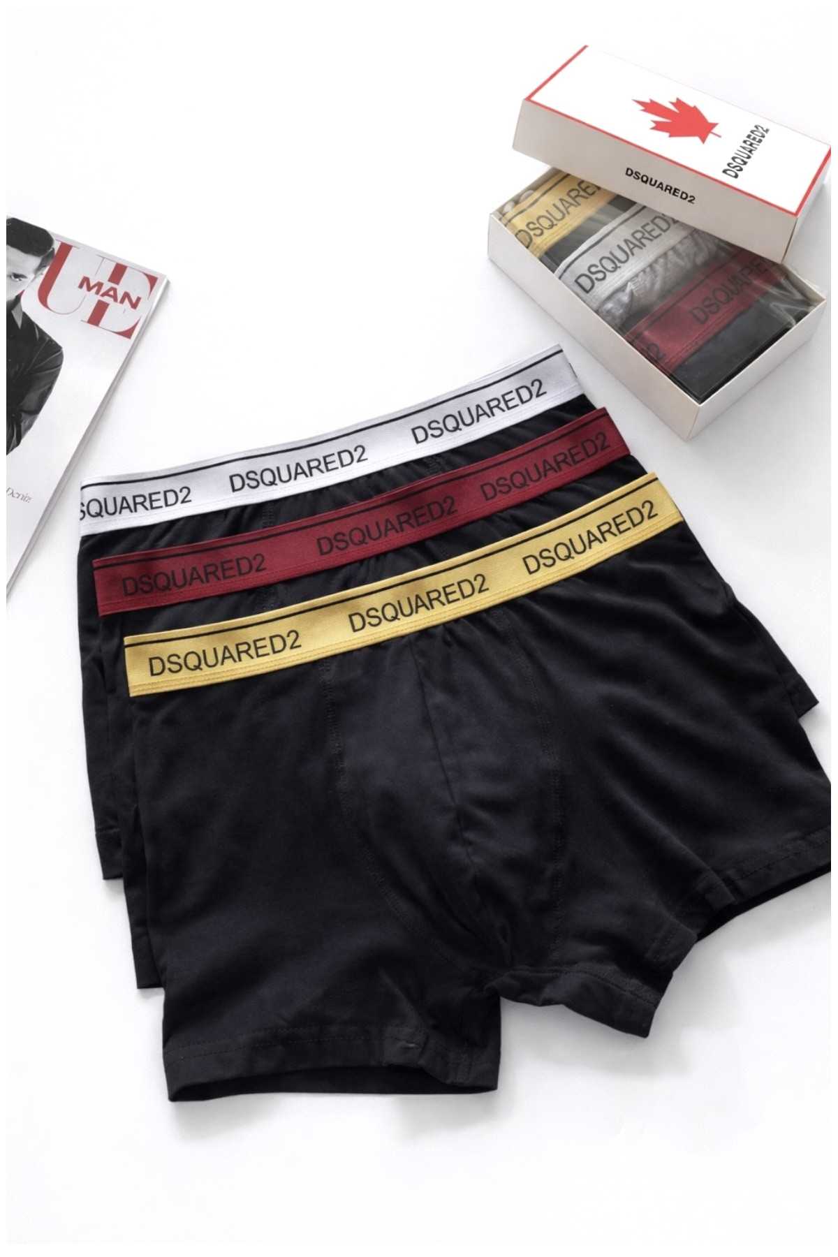 SB224- DSQ Erkek Boxer 3'lü...