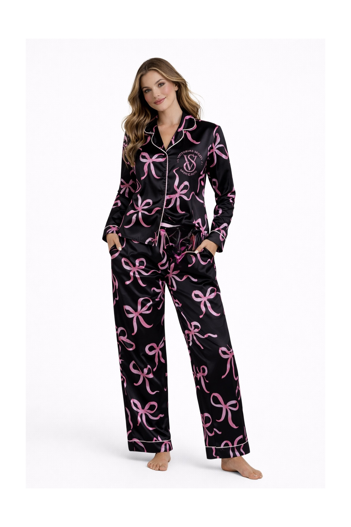 SB24- Fiyonk Siyah Saten...