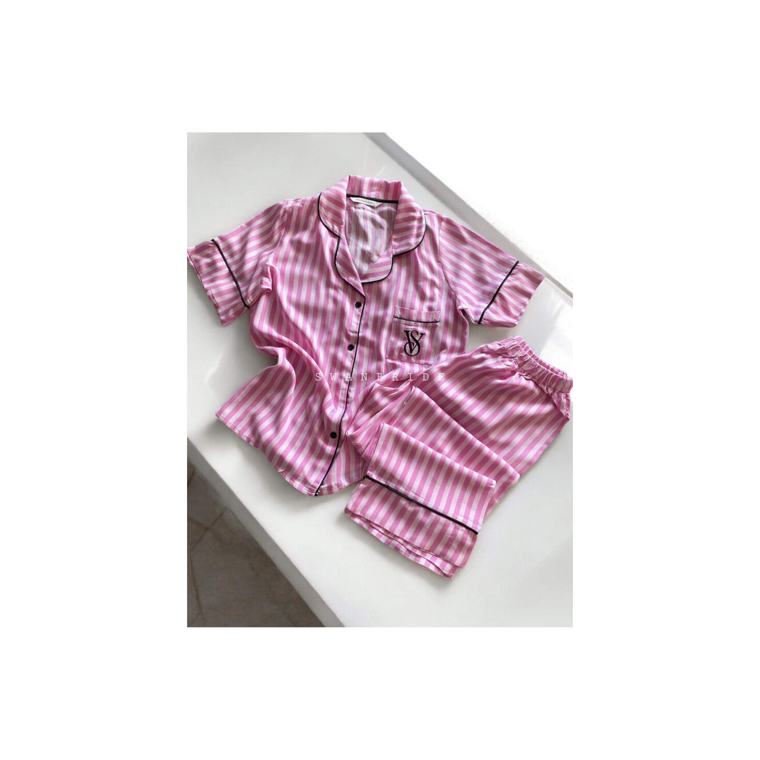 SB44- Çizgili Kısa Kol...