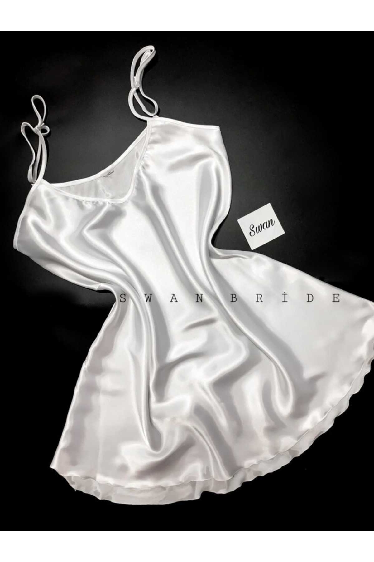 SB53- Beyaz Saten Askılı...