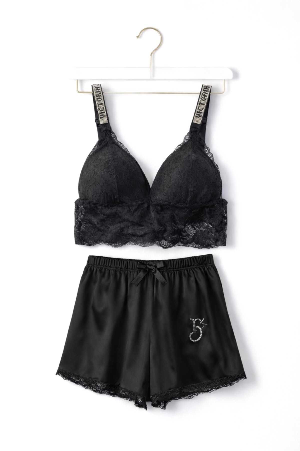 SB81- Saten Şortlu Işıltılı...